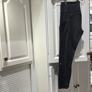Lululemon Fast and Free high-rise, 25” leggings size 10 Geaphite Gray